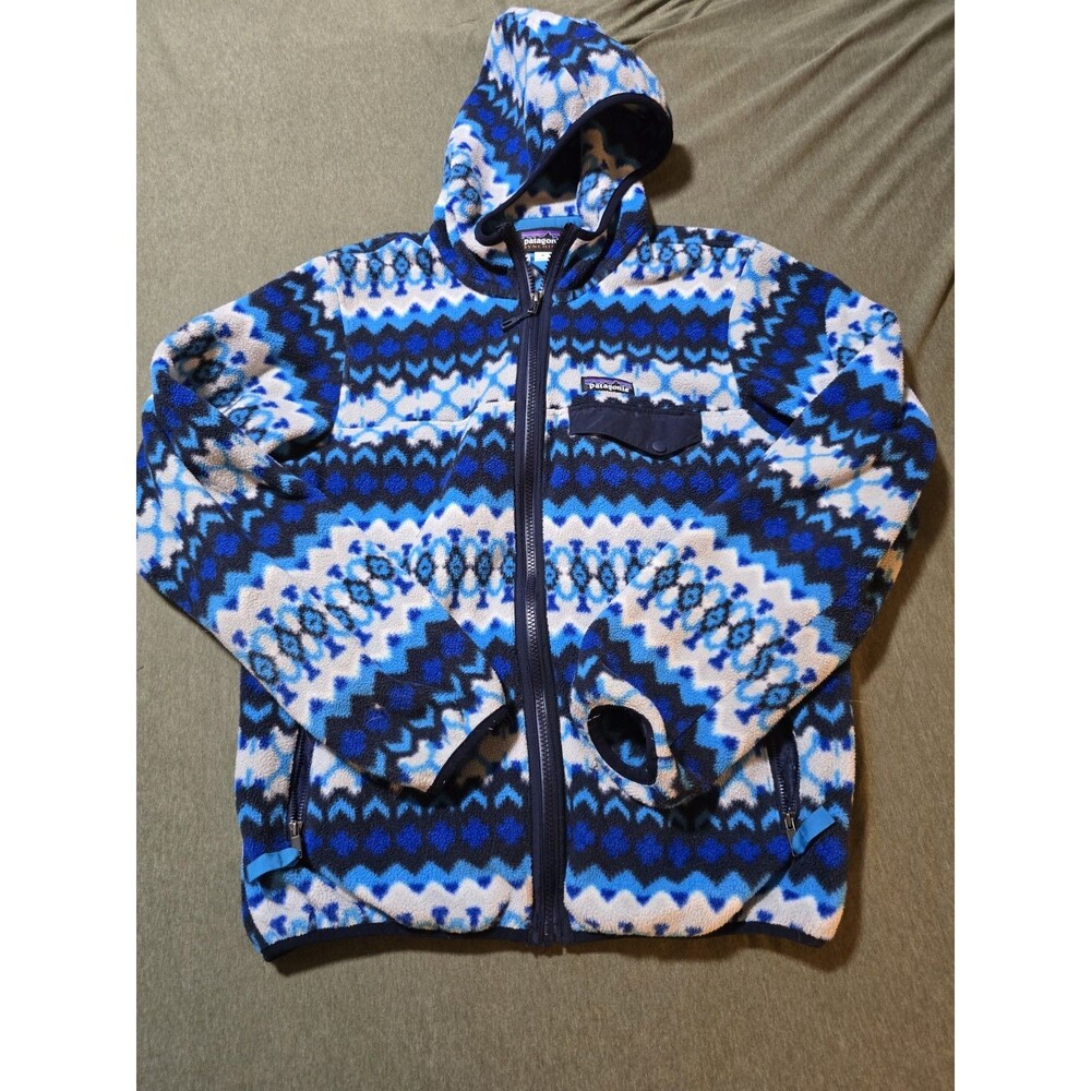Patagonia Synchilla Snap-T Women's Medium Blue Aztec Print Fleece Jacket